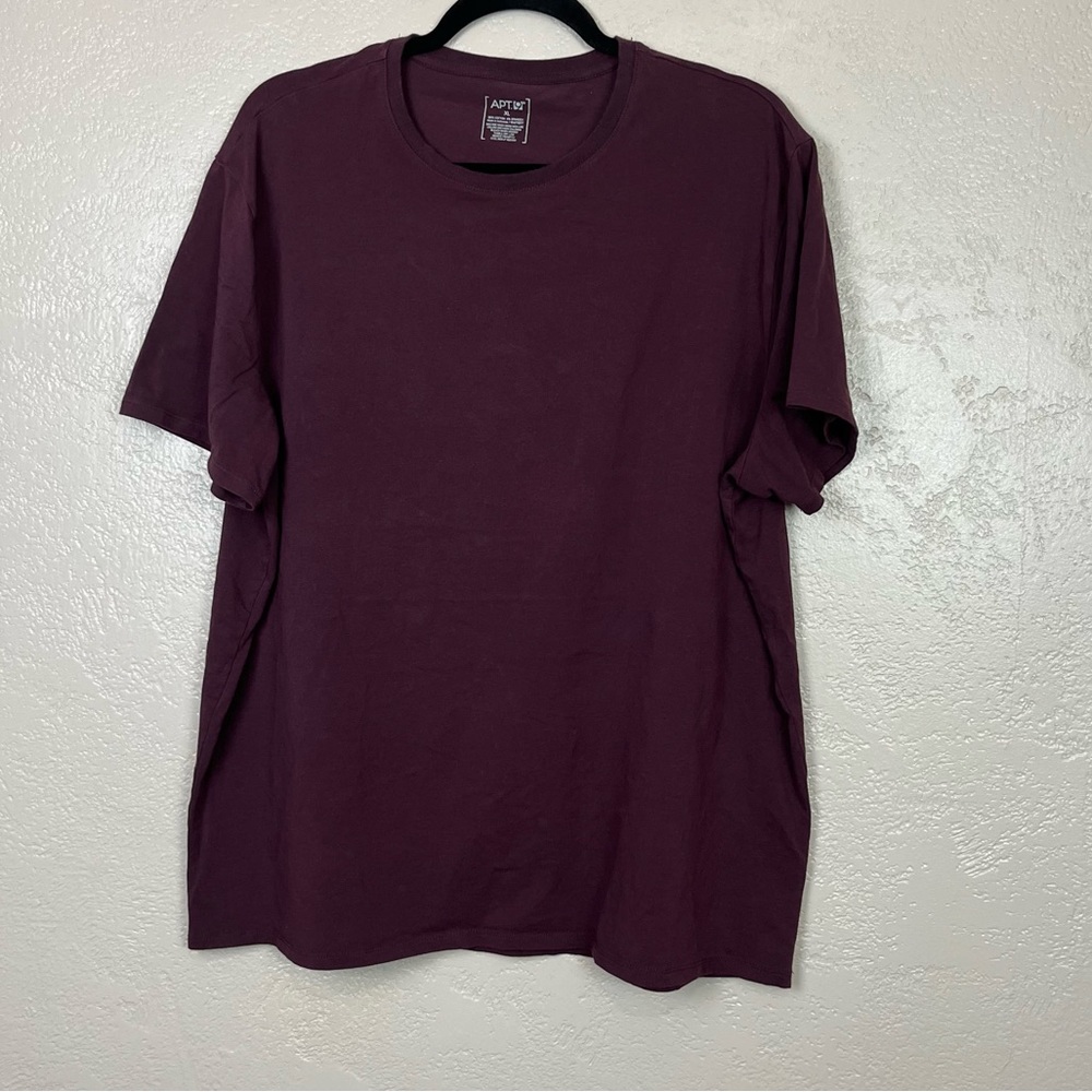 5 for $30 Apt9‎ men short sleeve classic cotton burgundy shirt size XL